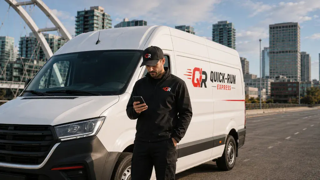 Quick-Run driver ready after a delivery request is received