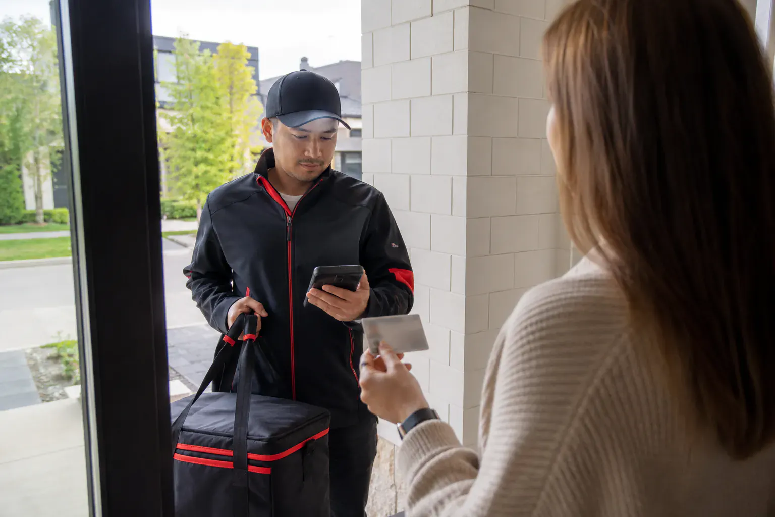 Driver completing identity verification during a regulated delivery