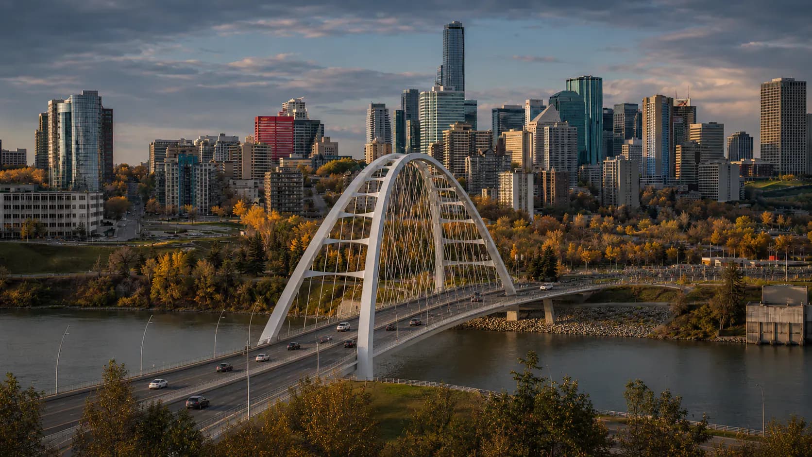 Edmonton skyline representing Quick-Run Express service coverage